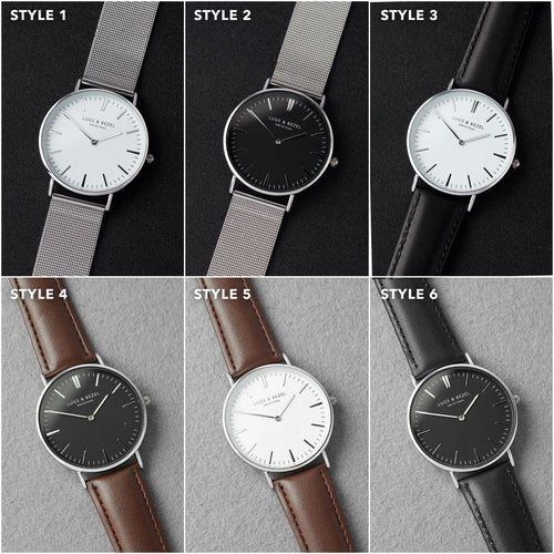 Personalized Mens Watch, Engraved Watch Gift for Boyfriend Husband - LumiHome