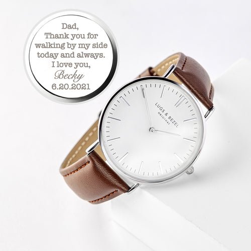 Personalized Mens Watch, Engraved Watch Gift for Boyfriend Husband - LumiHome
